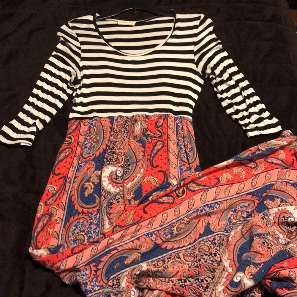 Boutique mixed pattern dress